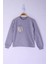 Kız Çocuk Cebi Arma Baskılı Sweatshirt 1