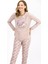 Hedgehog Soluk Kahve Kadın Pijama Takımı 2