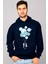 Balon Gezegenler Lacivert Kapüşonlu Erkek Sweatshirt 1