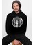 Kızılderilikız Siyah Kapüşonlu Erkek Sweatshirt 1