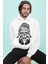 Nepalli Kurukafa Beyaz Kapüşonlu Erkek Sweatshirt 1