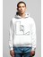 Profil Kız Beyaz Kapüşonlu Erkek Sweatshirt 1