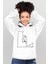 Profil Kız Beyaz Kapüşonlu Kadın Sweatshirt 1