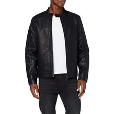 Only&Sons 22012339 Only & Sons Onsmıke Pu Racer Jacket Otw Erkek Deri Mont Ve Ceket Black