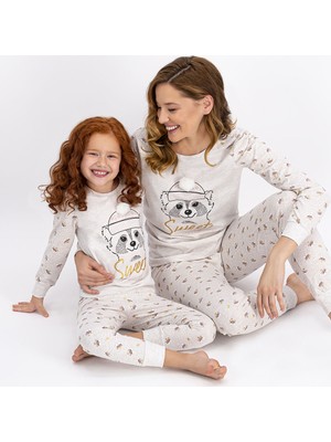 Rolypoly Sweet Winter Kremmelanj Kız Çocuk Pijama Takımı