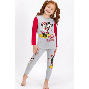 Minnie Mouse Lisanslı Grimelanj Kız Çocuk Tayt Takım