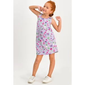 Carrot Lila Kolsuz Kız Çocuk Homewear Elbise