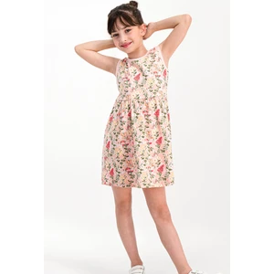 Little Flowers Somon Kolsuz Kız Çocuk Homewear Elbise