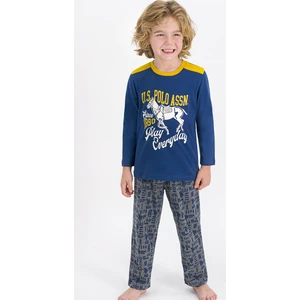 U.S. Polo Assn. Lisanslı Koyu Indigo Erkek Çocuk Pijama Takımı