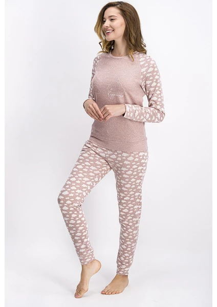 Cloud Happiness  Pembe Kadın Pijama Takımı