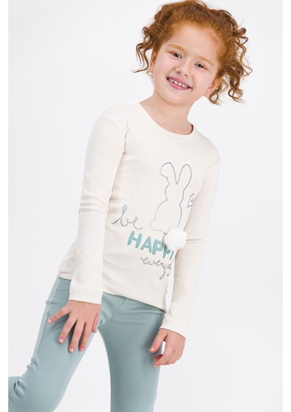 Be Happy Everyday Vanilya Kız Çocuk Pijama Takımı