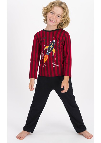 Çizgili Erkek Çocuk Pijama Takımı