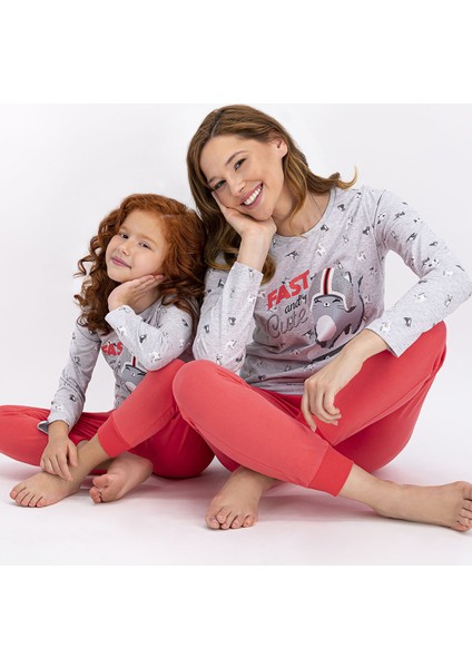 Fast And Cute Karmelanj Kız Çocuk Pijama Takımı