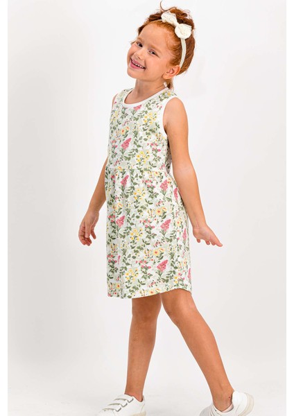 Little Flowers Krem Kolsuz Kız Çocuk Homewear Elbise fiyatları