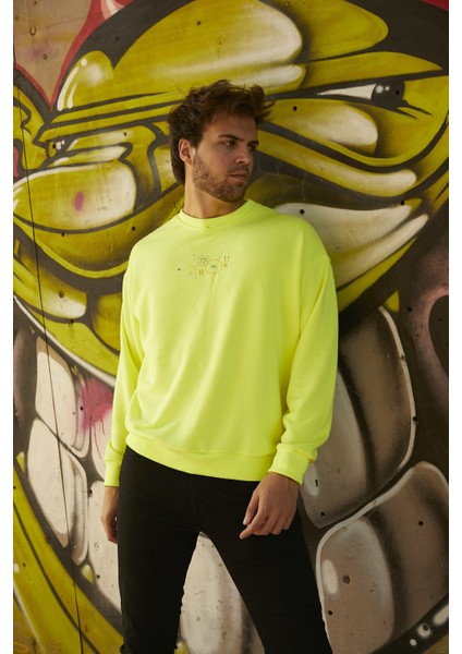 Oversıze Sweatshirt - Neon
