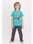Erkek Çocuk Kısa Kollu Pijama Takımı Mint 1