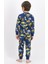 Super Dino Koyu Indigo Erkek Çocuk Pijama Takımı 2
