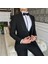 İtalyan Kesim Ceket Yelek Pantolon Damatlık Set Siyah T4913 3