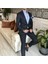 İtalyan Stil Slim Fit Çizgili Erkek Ceket Pantolon Takım Elbise Koyu Lacivert T4896 1