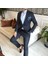 İtalyan Stil Slim Fit Çizgili Erkek Ceket Pantolon Takım Elbise Koyu Lacivert T4896 4
