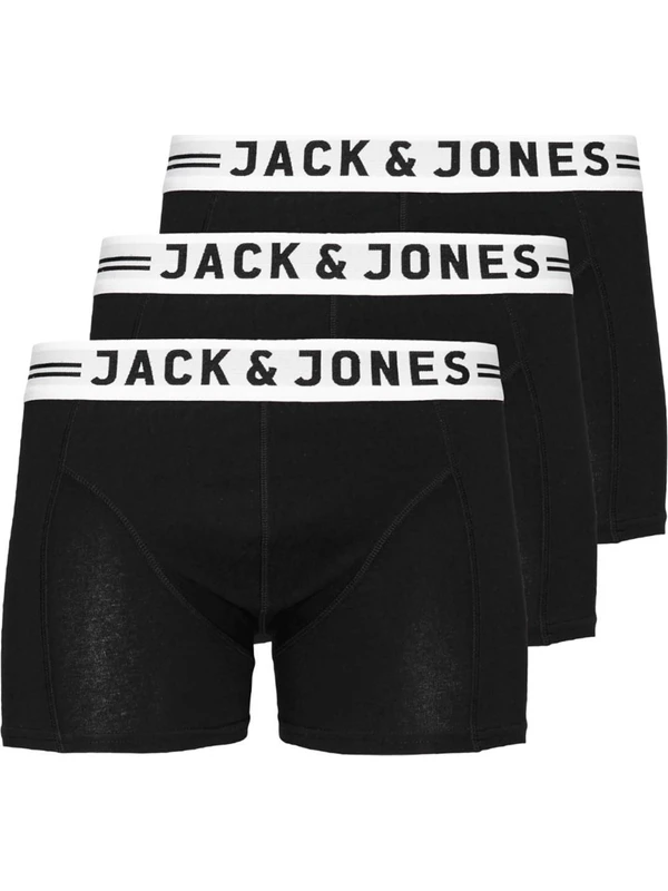 Jack & Jones SENSE TRUNKS 3-PACK NOOS Erkek Siyah Boxer 12081832