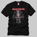 Crazy Iron Maiden Eddie Candle Finger Erkek Tişört