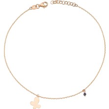 Bilezikci Favori Kelebekli 14 Ayar Altın Halhal