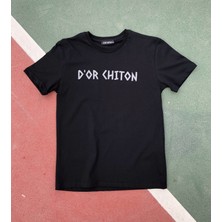 D'or Chiton Siyah Yüksek Baskılı Basic Tshirt