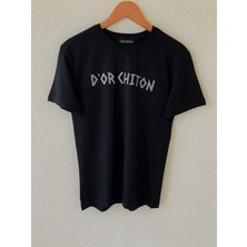 D'or Chiton Siyah Yüksek Baskılı Basic Tshirt
