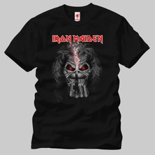 Crazy Iron Maiden Eddie Candle Finger Erkek Tişört