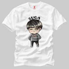 Crazy Bts Cartoon Suga Chibi Erkek Tişört
