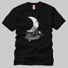 Crazy Moon Ship Erkek Tişört