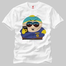 Crazy South Park Cartman Officer Erkek Tişört