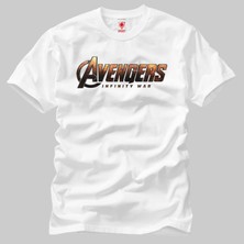 Crazy Avengers Infinity War Logo Erkek Tişört