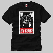 Crazy Star Wars Darth Vader # 1 Dad Erkek Tişört