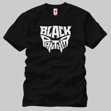 Crazy Black Panther Panther Head Typography Erkek Tişört