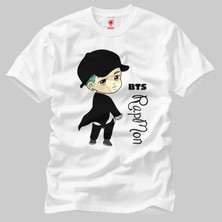 Crazy Bts Rap Monster Cartoon Erkek Tişört