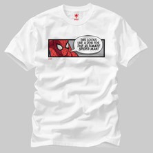 Crazy Spiderman Comic Panel Erkek Tişört