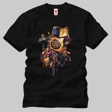 Crazy Avengers Endgame Thanos Avengers Fire Erkek Tişört