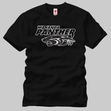 Crazy Black Panther Wakanda Logo Erkek Tişört
