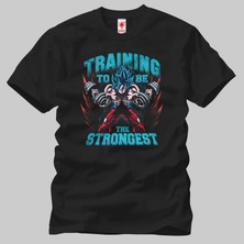 Crazy Training To Be Strongest Gym Super Erkek Tişört