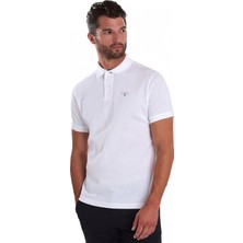 Barbour Tartan Pique Polo Shirt WH11 White-Dress