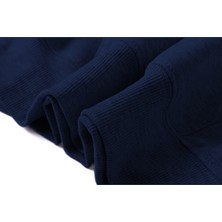 Tshirthane Meraklı Pen Home Baskılı İndigo Mavi Lacivert Erkek Örme Sweatshirt Uzun kol