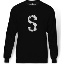 Tshirthane Riverdale Jughead's S Baskılı Siyah Erkek Örme Sweatshirt Uzun kol