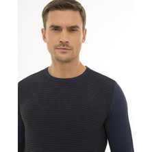 Pierre Cardin Erkek Lacivert Slim Fit Kazak 50233716-VR033