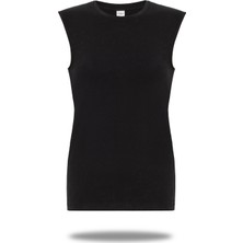 FSM1453 Kadın Modal Sıfır Yaka T-Shirt Kolsuz Body