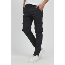 Serseri Jeans Füme Renk Likralı Slim Fit Körüklü Cep Kargo Pantolon