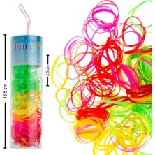 Bijuteri Net Lastikli Çocuk Tüp Toka Ebruli 2,5 cm (Tüp Uzunluğu 13,5 Cm)