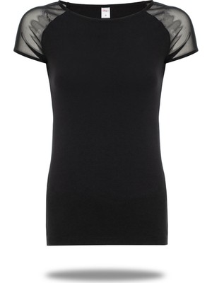 Fsm1453 Kadın Modal Üst Tüllü