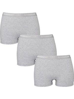 Dondeza 3'lü Penye Pamuklu Kadın Boxer